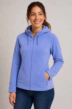 Columbia Women's Hooded Full Zip Fleece Jacket Periwinkle Size S